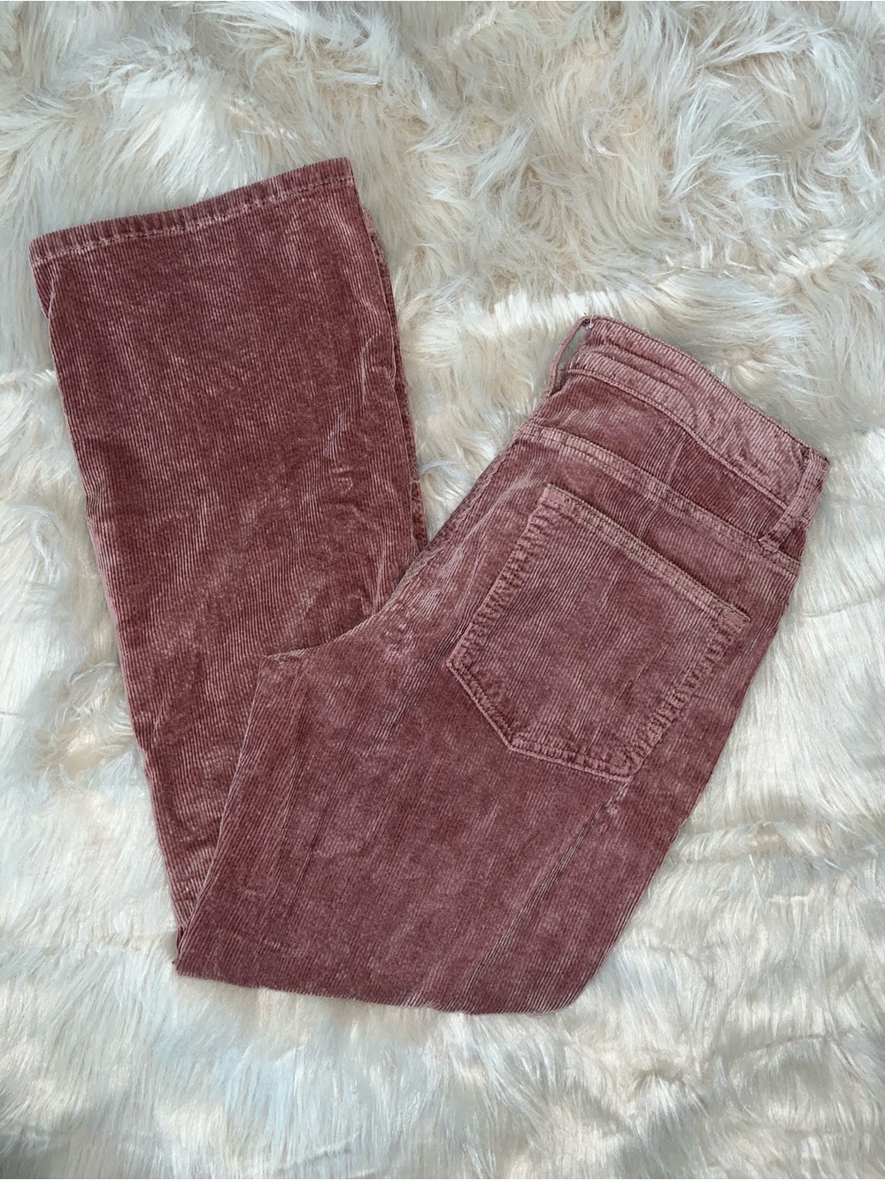 Pilcro by Anthropologie | The Yaya Dusty Rose Corduroy Cropped Kick Flare Pants - Picture 5 of 9